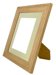 Frames By Post Scandi Oak Frame With Light Grey Mount For Image Size 9 X 7 Inch - thumbnail 4