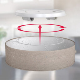 B.k.licht Bulb Socket E27 Taupe Fabric Shade Ceiling Lamp (Dia)38Cm - thumbnail 6