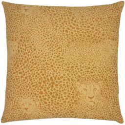Furn. Hidden Cheetah 100% Cotton Feather Filled Cushion - thumbnail 1