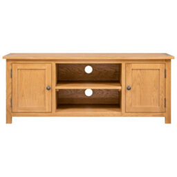 Berkfield Tv Cabinet 110X35X44 Cm Solid Oak Wood - thumbnail 3