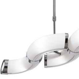 Luminosa Lighting Luminosa Guss Rectangular Pendant Convertible To Semi Flush 2 Arm Gu10 4 Light Bar, Polished Chrome - thumbnail 4