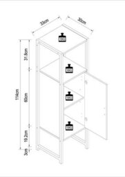 Vcm Bathroom Furniture Cabinetrank Bathroom Cabinet Edino - thumbnail 4