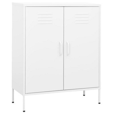 Vidaxl Storage Cabinet White 80X35X101.5 Cm Steel - image 1