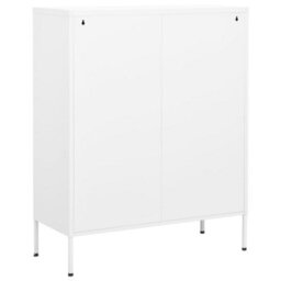 Vidaxl Storage Cabinet White 80X35X101.5 Cm Steel - thumbnail 5