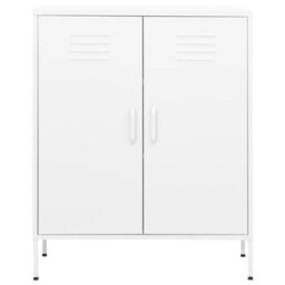 Vidaxl Storage Cabinet White 80X35X101.5 Cm Steel - thumbnail 3
