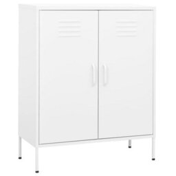 Vidaxl Storage Cabinet White 80X35X101.5 Cm Steel - thumbnail 1