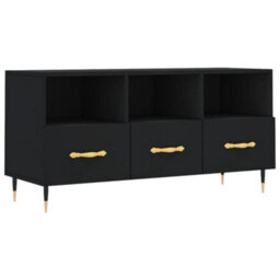 Walplus Tv Cabinet Black 102X36X50 Cm Engineered Wood - thumbnail 2