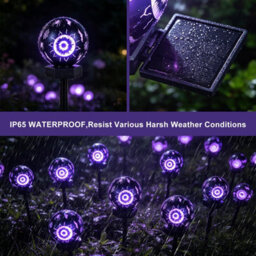 Amorly 2 Pack Solar Halloween Lights Outdoor,halloween Decorations Outdoor, Ip65 Waterproof, Decor For Garden/yard/patio/lawn/pathway - thumbnail 4