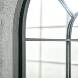 Homcom Modern Arched Window Wall Mirror For Living Room Bedroom, 91X60Cm, Black - thumbnail 8