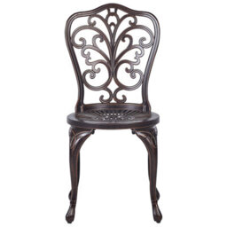 Beliani Set Of 2 Garden Chairs Triora Metal Brown - thumbnail 4