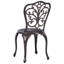 Beliani Set Of 2 Garden Chairs Triora Metal Brown - thumbnail 5