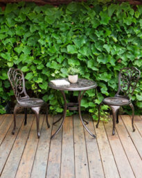 Beliani Set Of 2 Garden Chairs Triora Metal Brown - thumbnail 2