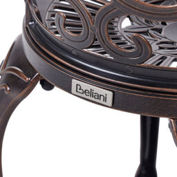 Beliani Set Of 2 Garden Chairs Triora Metal Brown - thumbnail 7