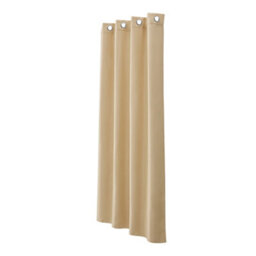 Living And Home Off White Eyelet Top Outdoor Waterproof Patio Curtain Mildew Resistant Shade 132X244Cm - thumbnail 4
