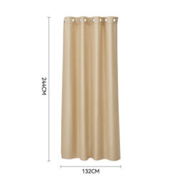 Living And Home Off White Eyelet Top Outdoor Waterproof Patio Curtain Mildew Resistant Shade 132X244Cm - thumbnail 7