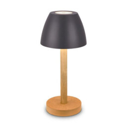 Briloner Led Table Lamp Rechargeable Light Dimmable Cordless Touch Ip44 Warm White Wood Anthracite