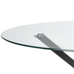 Beliani Dining Table Meston Black 120 Cm 120 Cm Tempered Glass - thumbnail 5