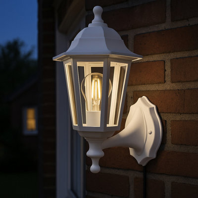 Eglo Olgiata-E Plastic Classic Outdoor Wall Light, White - image 1