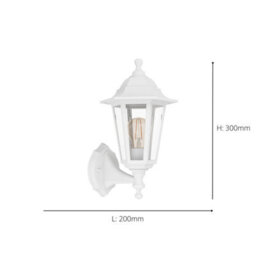 Eglo Olgiata-E Plastic Classic Outdoor Wall Light, White - thumbnail 4