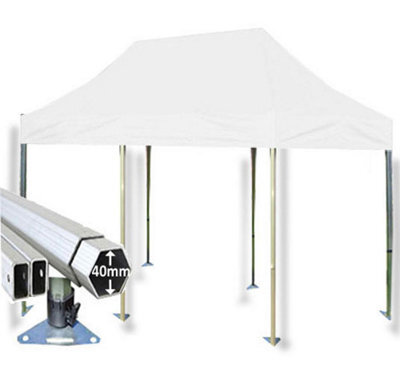 Crocodile Trading 3M X 6M Extreme 40 Commercial Instant Shelter Pop Up Gazebos Frame & Canopy - White - image 1