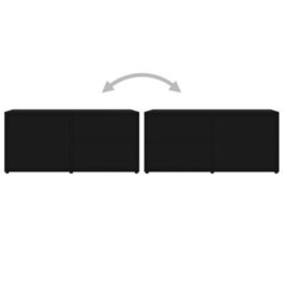 Berkfield Classic Tv Cabinet Black 80X34X36 Cm Engineered Wood - thumbnail 9
