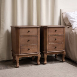 Melody Maison Dark Wood Wardrobe, Dressing Table Set, Chest Of Drawers & Pair Of Bedside Tables - Ashwell Range - thumbnail 3