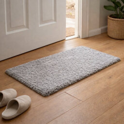 Uetian Silver Shaggy Rug 60 X 110 Cm 5 Cm Dense Pile Doorway Rug Soft Luxury Mat For Compact Spaces - thumbnail 1