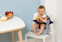 Baby To Love Easy Up Toddler Feeding Booster Seat  Blue Stripes - thumbnail 3