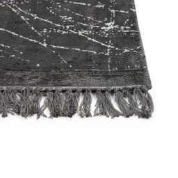Beliani Rug Hanli Dark Grey 140 X 200 Cm Viscose - thumbnail 4