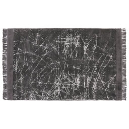 Beliani Rug Hanli Dark Grey 140 X 200 Cm Viscose - thumbnail 1