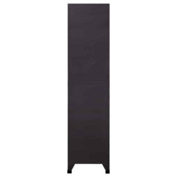 Berkfield Modern Locker Cabinet Anthracite And Red 90X40X180 Cm Steel - thumbnail 4