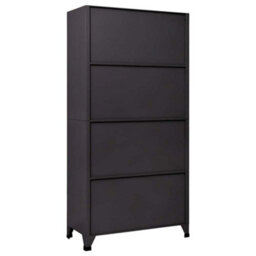 Berkfield Modern Locker Cabinet Anthracite And Red 90X40X180 Cm Steel - thumbnail 5