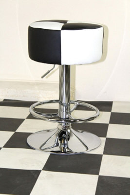 Morani Bar Stool Black White Premium