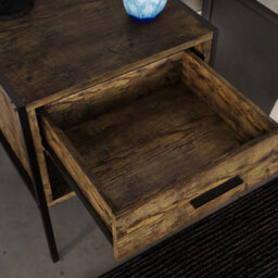 Lassic Vida Designs Brooklyn Dark Wood 1 Drawer Bedside Cabinet (H)500mm (W)430mm (D)400mm - thumbnail 5