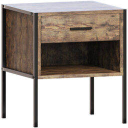 Lassic Vida Designs Brooklyn Dark Wood 1 Drawer Bedside Cabinet (H)500mm (W)430mm (D)400mm - thumbnail 7