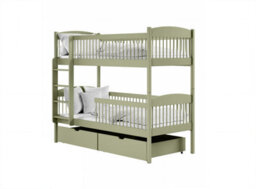 Arte Olive Wooden Bunk Bed Luna With Storage W198Cm - Space-Saving Bunk Bed With Drawers - thumbnail 1