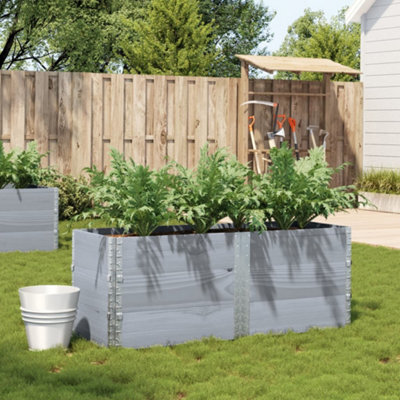 Berkfield Garden Planter Grey 150X50 Cm Solid Wood Pine - image 1