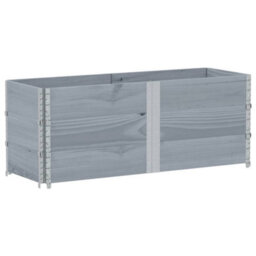 Berkfield Garden Planter Grey 150X50 Cm Solid Wood Pine - thumbnail 2