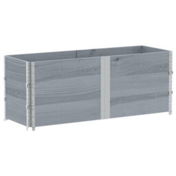 Berkfield Garden Planter Grey 150X50 Cm Solid Wood Pine - thumbnail 5