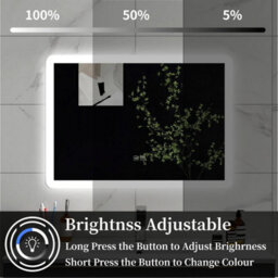Sline 600X800mm Blue-White Dual-Color Bathroom Led Mirror With Bluetooth, Shaver Socket, Anti-Fog, And Memory Function - thumbnail 6