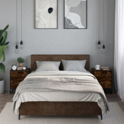 Berkfield Bedside Cabinets 2 Pcs Smoked Oak 40X31X50 Cm Engineered Wood - thumbnail 3