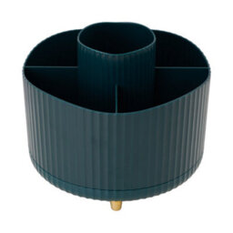 Thehotsale Dark Green Tabletop Rotating Cosmetic Storage Organizer