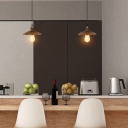 Ledsone Vintage Industrial Single Hanging Metal Ceiling Light E27 Base Kitchen Island Living Room Dining Room Hallway Office - thumbnail 6