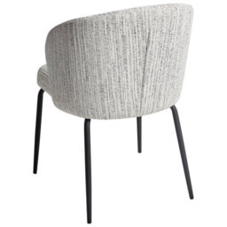 Beliani Set Of 2 Dining Chairs Zana Fabric White - thumbnail 8