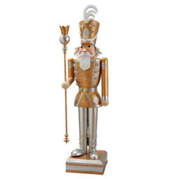 Pre-Lit Led Nutcracker Christmas Ornament - Gold - thumbnail 2