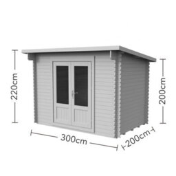 Forest Garden Harwood 3.0M X 2.0M Log Cabin - Pent Roof, 24Kg Felt Plus Underlay - thumbnail 6