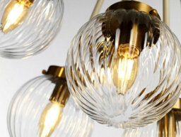 Stunning 9-Light Cream Pendant Ceiling Light With Aged Brass Finish For Modern Interiors - thumbnail 4