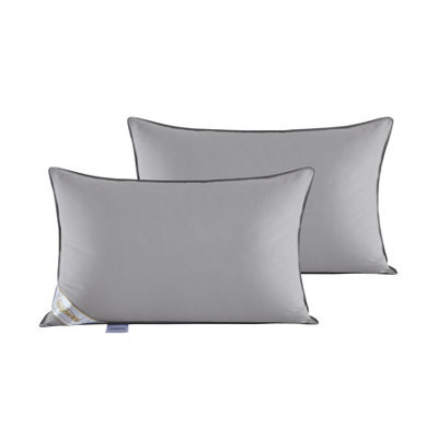 Groundlevel Grey Shredded Supersoft Goose Feather & Down Pillows X2 - image 1