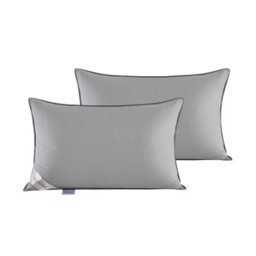 Groundlevel Grey Shredded Supersoft Goose Feather & Down Pillows X2