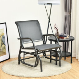 Costway Swing Glider Chair Outdoor Single Rocking Chair Patio Chair Garden - thumbnail 3